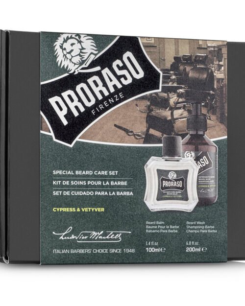 Подарунковий набір для гоління Proraso в картонній коробці, колекція Cypress&Vetyver, 200/100 мл