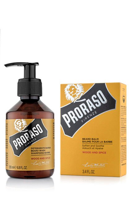 Подарунковий набір для гоління Proraso в картонній коробці, колекція Wood and Spice, 200/100 мл