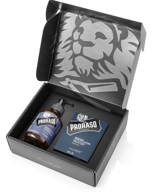 Подарунковий набір для гоління Proraso в картонній коробці, колекція Azur Lime, 200/100 мл