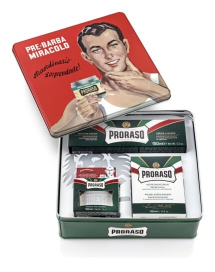 Подарунковий вінтажний набір для гоління Proraso Gino, 100/150/100 мл