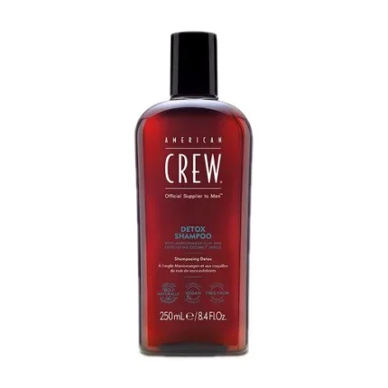 Шампунь чоловічий з ефектом пілінгу American Crew Detox shampoo, 250 мл
